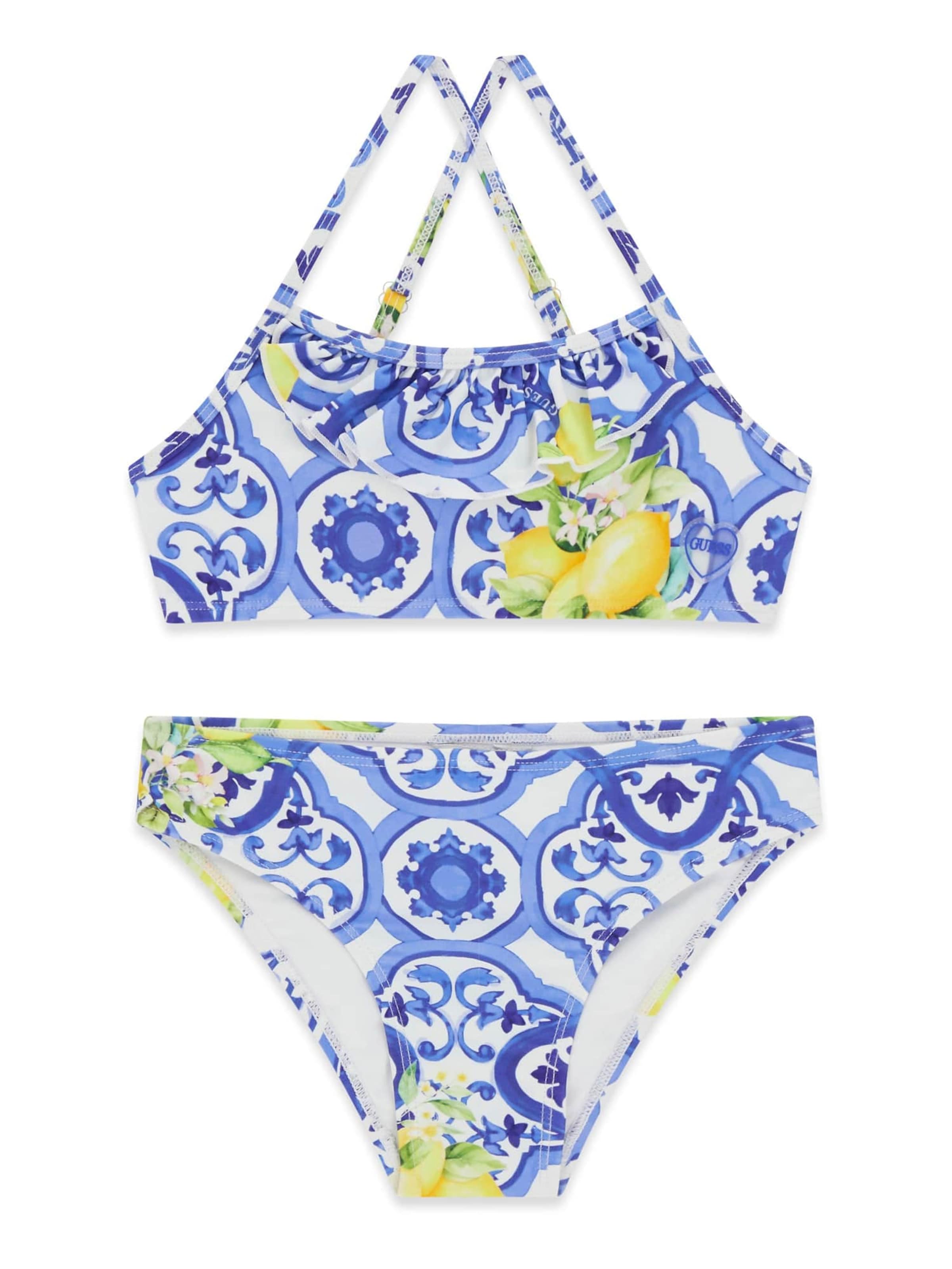 GUESS Bralette Bikini in Blue: front