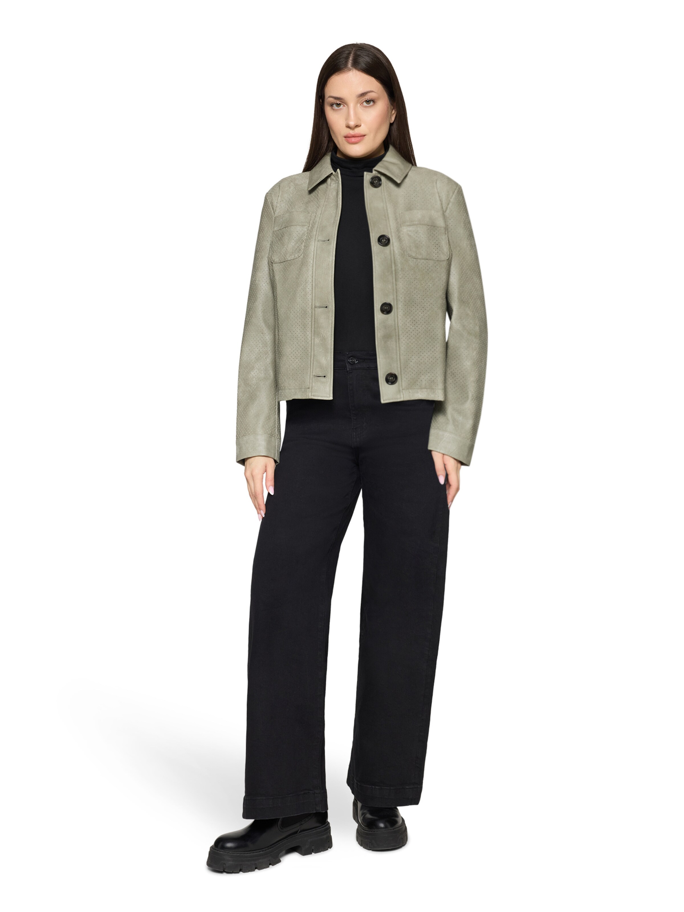 Amber & June Between-Season Jacket in Green