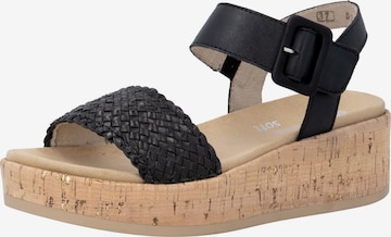 Sandalo di REMONTE in nero: frontale