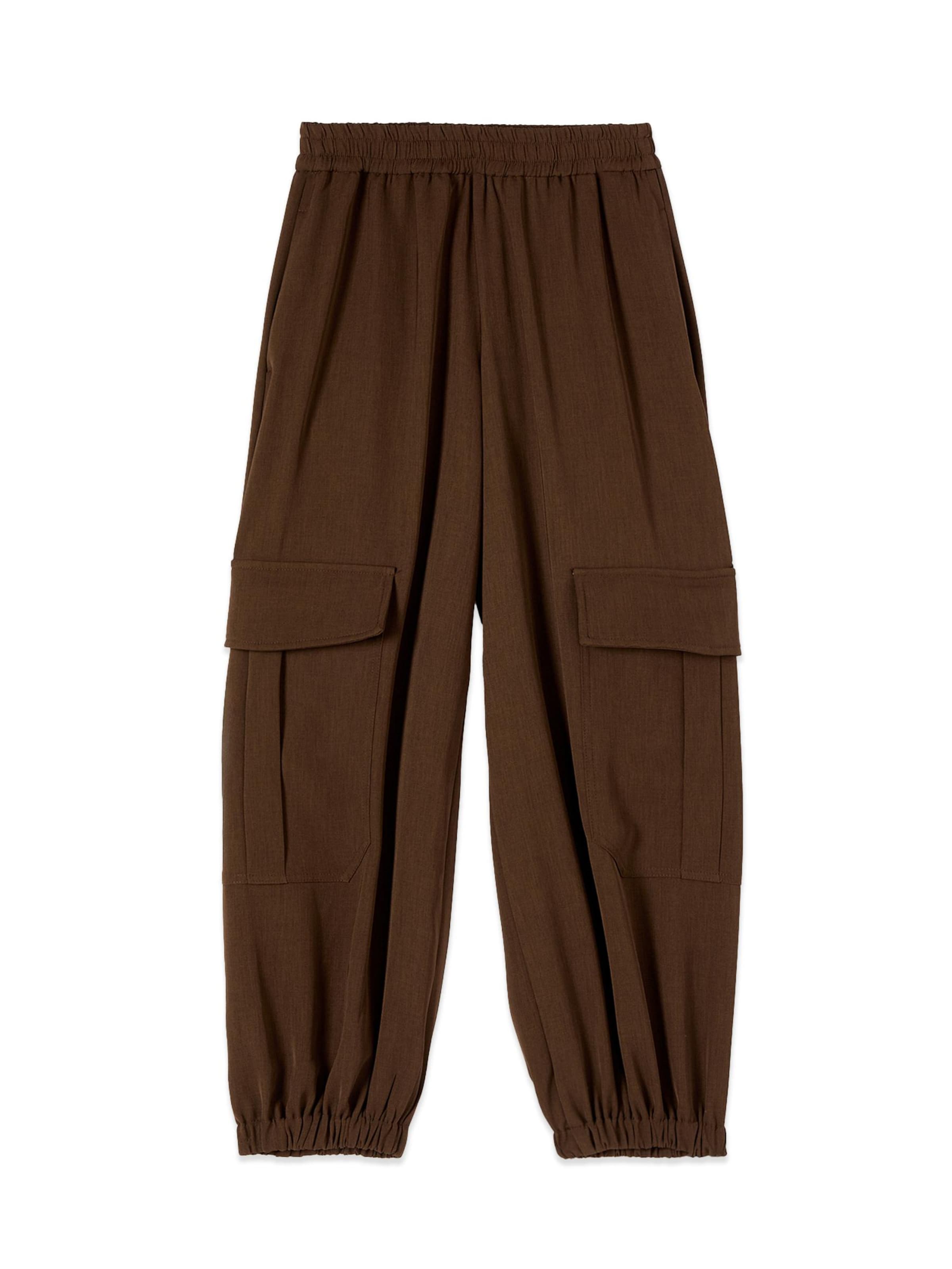 oltre Pantalon cargo en marron, Vue avec produit