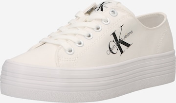 Calvin Klein Jeans Sneakers in White: front