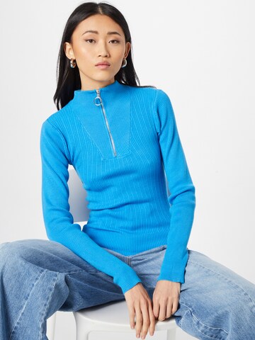 Pull-over Warehouse en bleu : devant