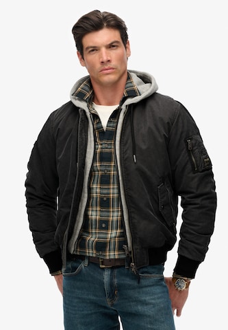 Veste mi-saison 'MA1' Superdry en noir : devant