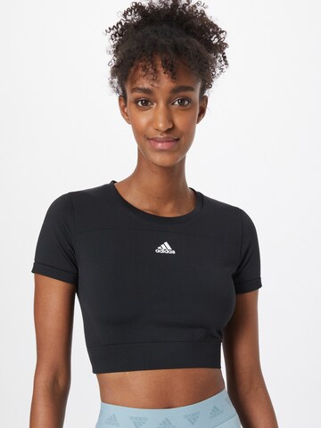 T-shirt fonctionnel ADIDAS SPORTSWEAR en noir : devant