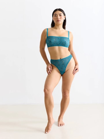 Erlich Textil - Tanga 'Iconic Lace' em azul