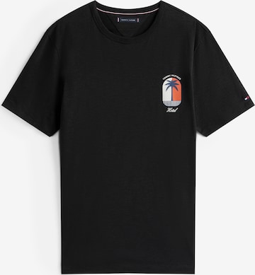 TOMMY HILFIGER Koszulka 'PALM TREE' w kolorze czarny: przód