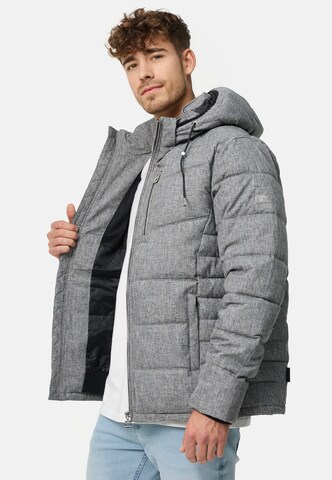 INDICODE JEANS Winterjas 'Circus' in Grijs