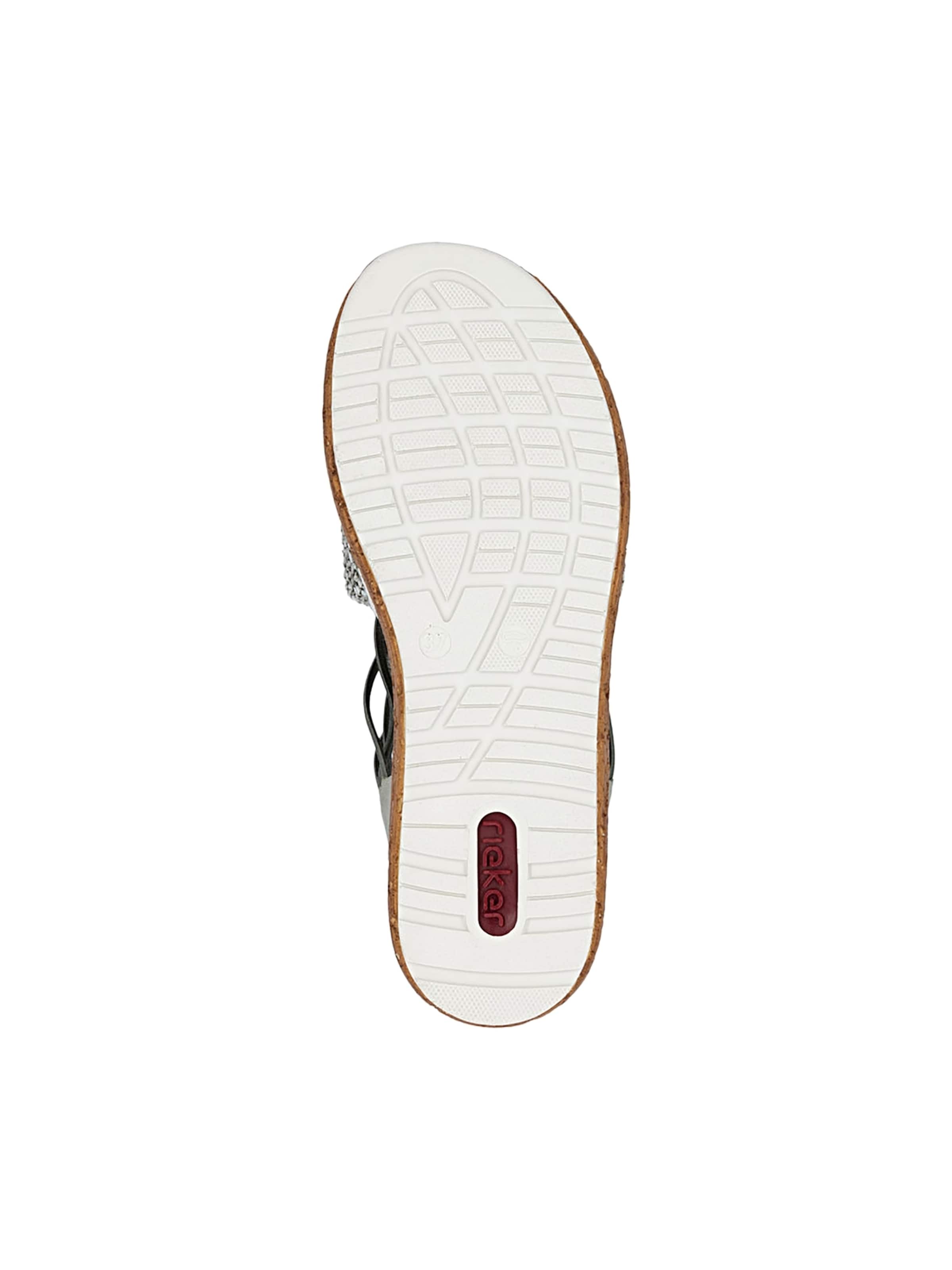 Sandales 'Santiago Sandalen mit Keilabsatz und Gummizug' Rieker en vert
