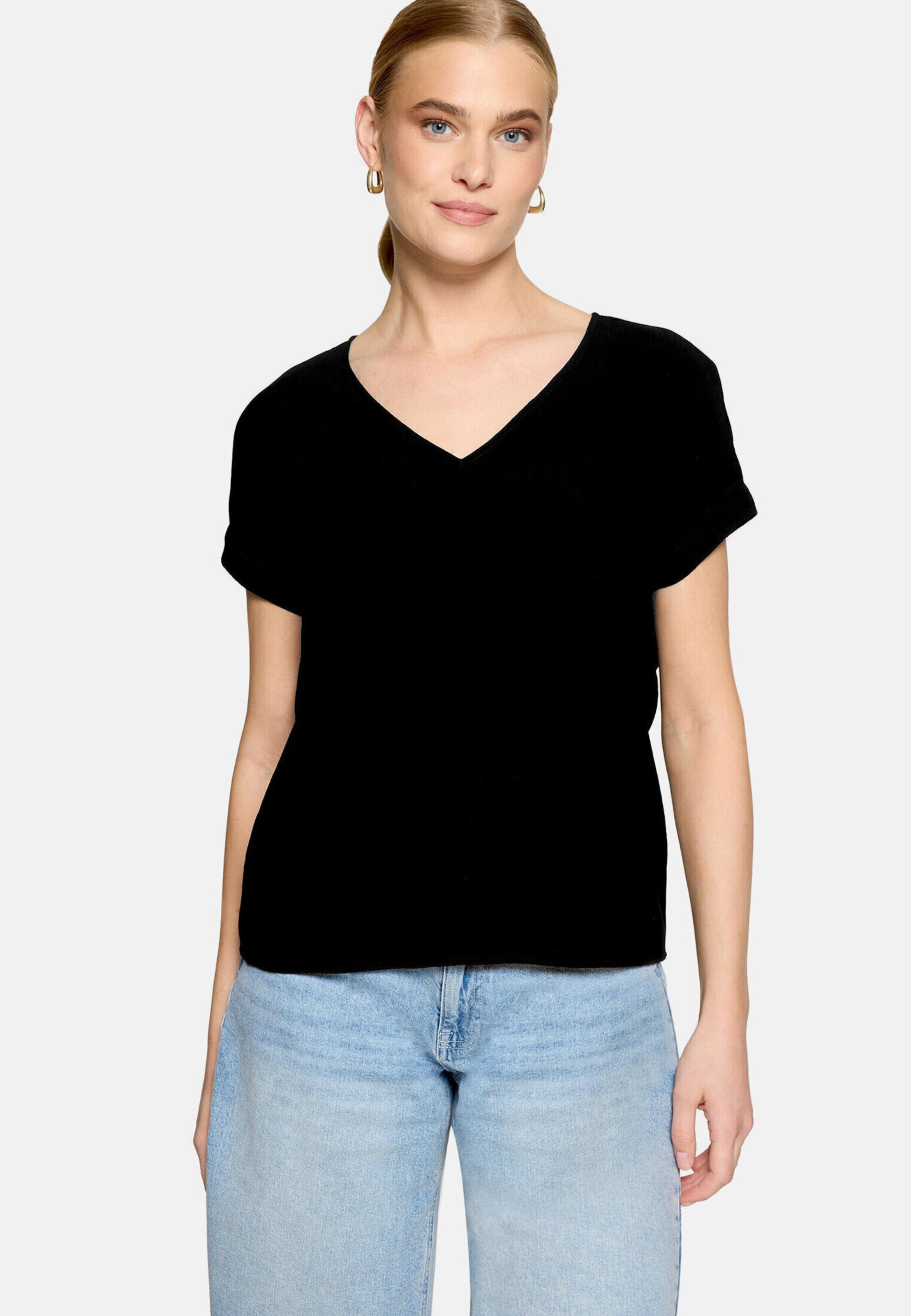Camicia da donna di zero in nero: frontale