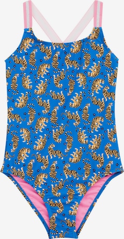 WE Fashion Jednodielne plavky - Modrá: predná strana