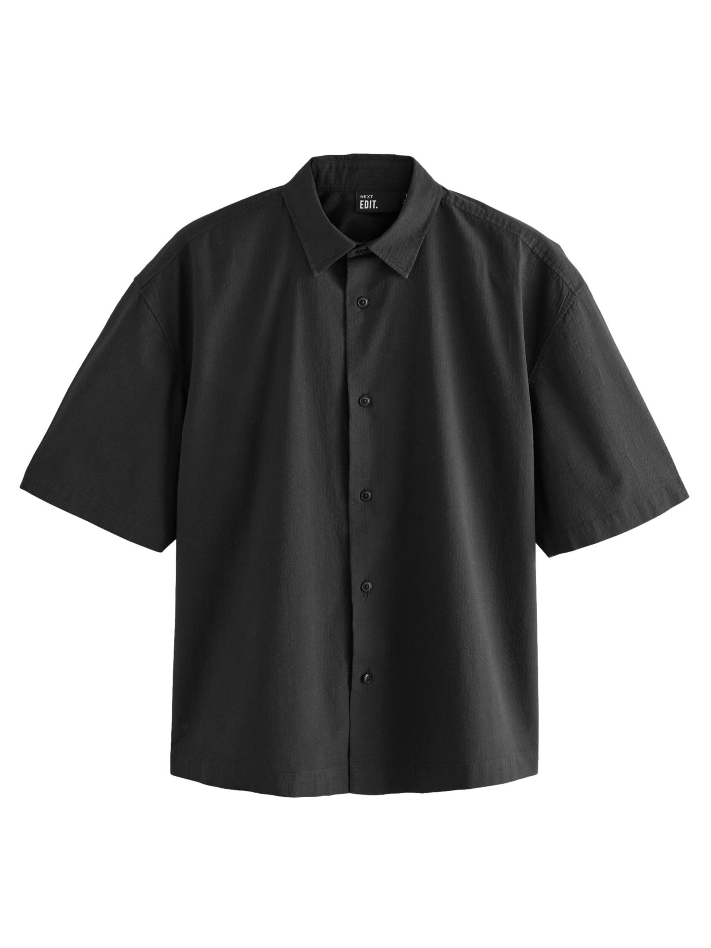 Next Regular fit Πουκάμισο σε μαύρο: μπροστά