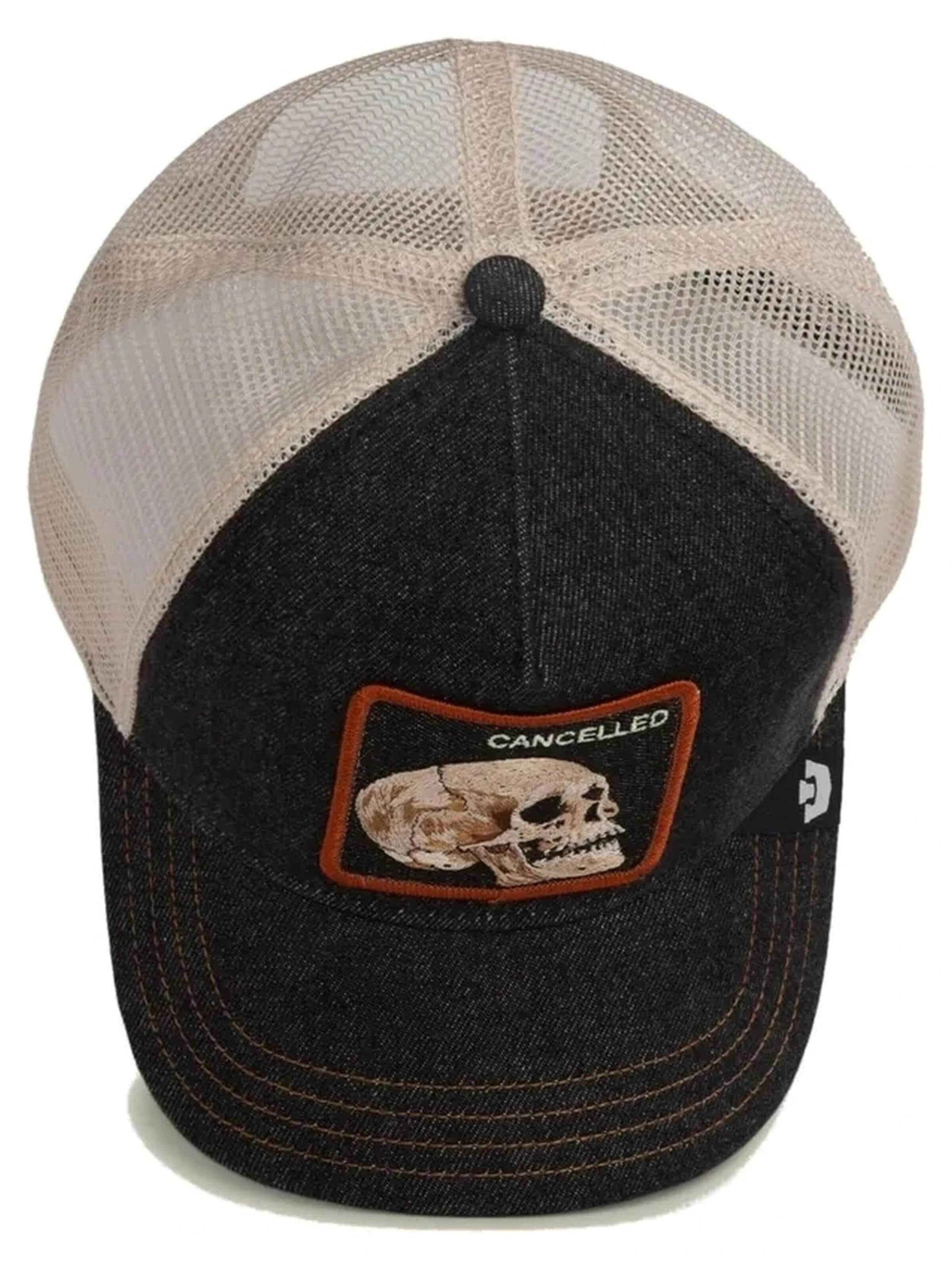 GOORIN Bros.Šilterica 'Gorra goorin bros black denim calavera denim skull trucker cap' - crna boja