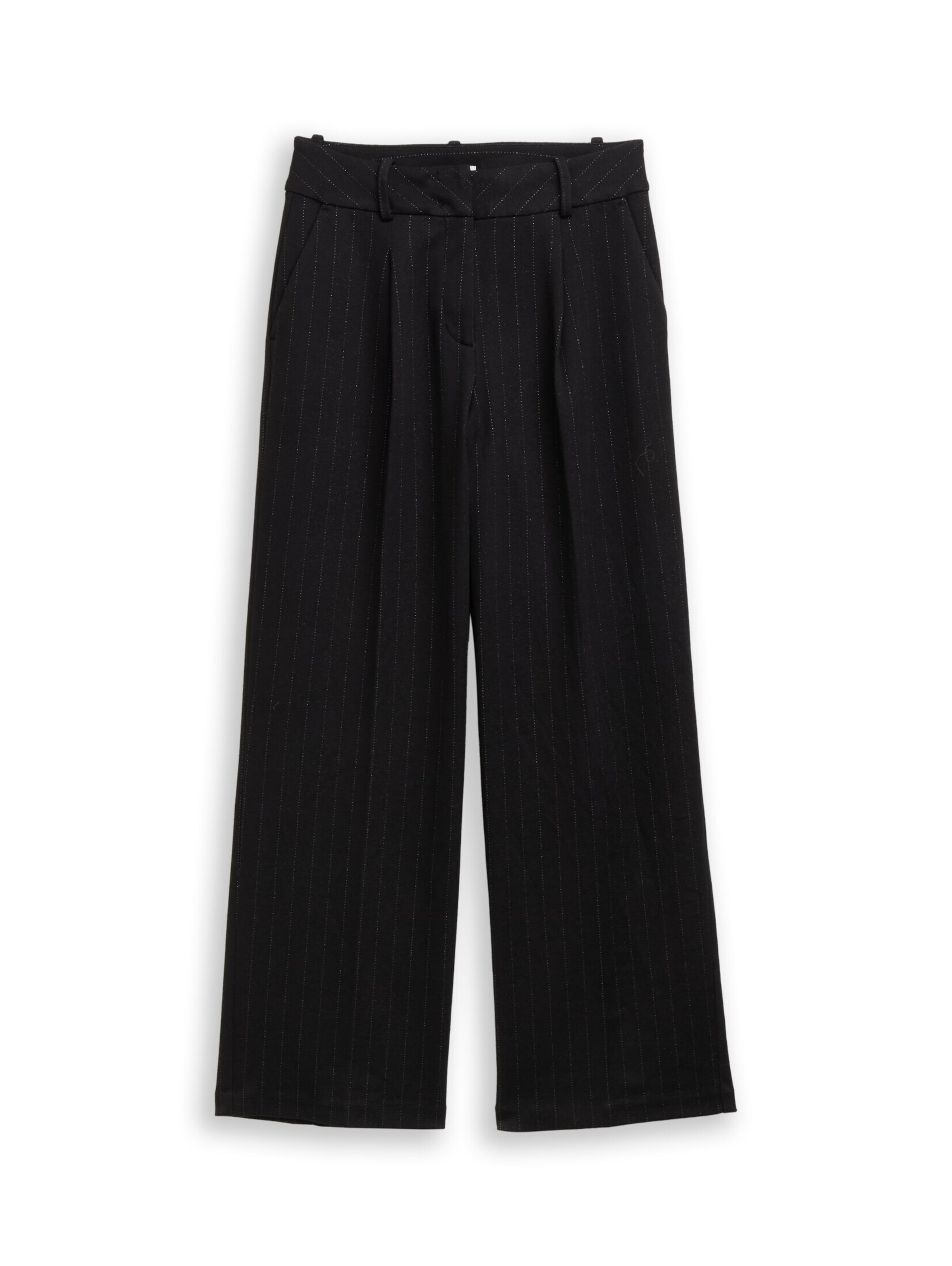 TOM TAILOR Loose fit Trousers in Black: front