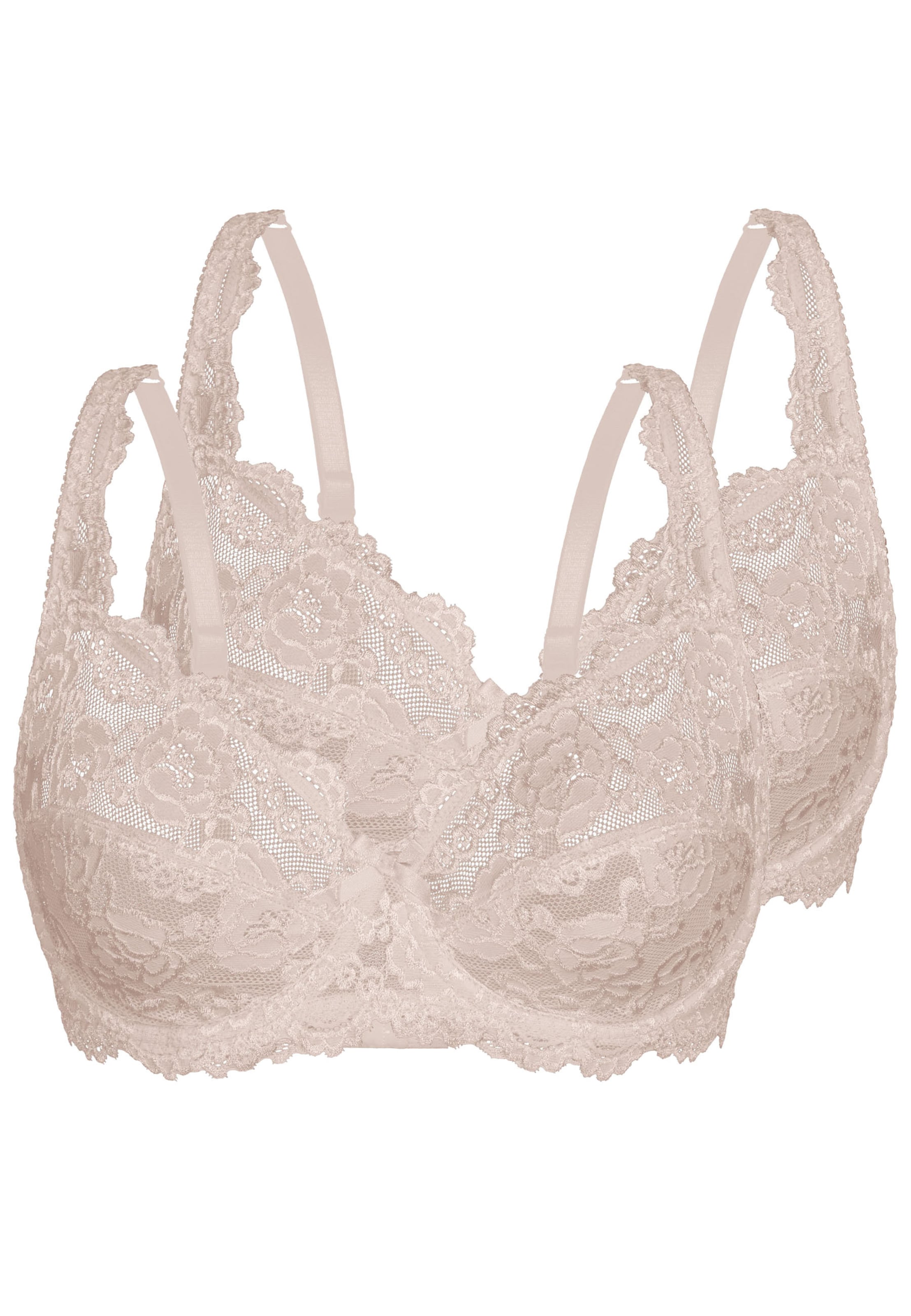 sassa Triangel BH 'CLASSIC LACE' in Beige: Vorderseite
