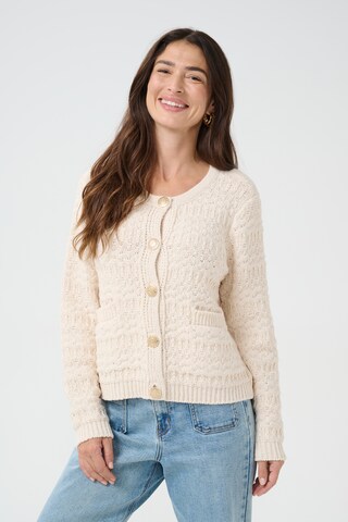 Cardigan 'Poppi' Cream en beige : devant