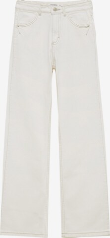 Regular Jean Pull&Bear en blanc : devant