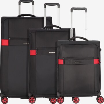 March15 Trading Suitcase Set in Black: front