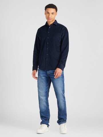 Bruun & Stengade Slim Fit Hemd 'Nicklaus' in Blau