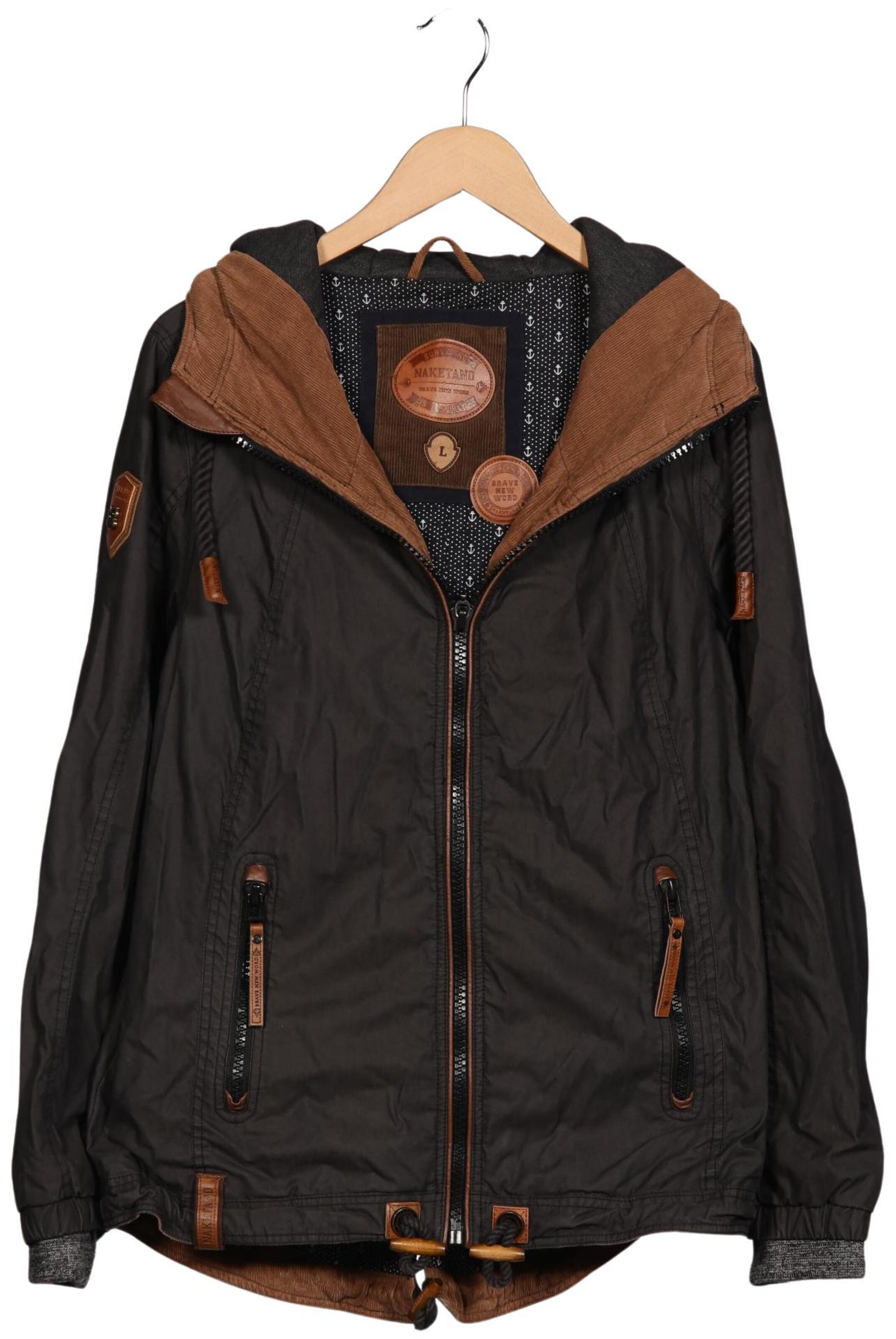 naketano Jacket & Coat in L in Brown: front