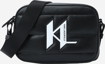 Karl Lagerfeld - Bolso de hombro en negro: frente