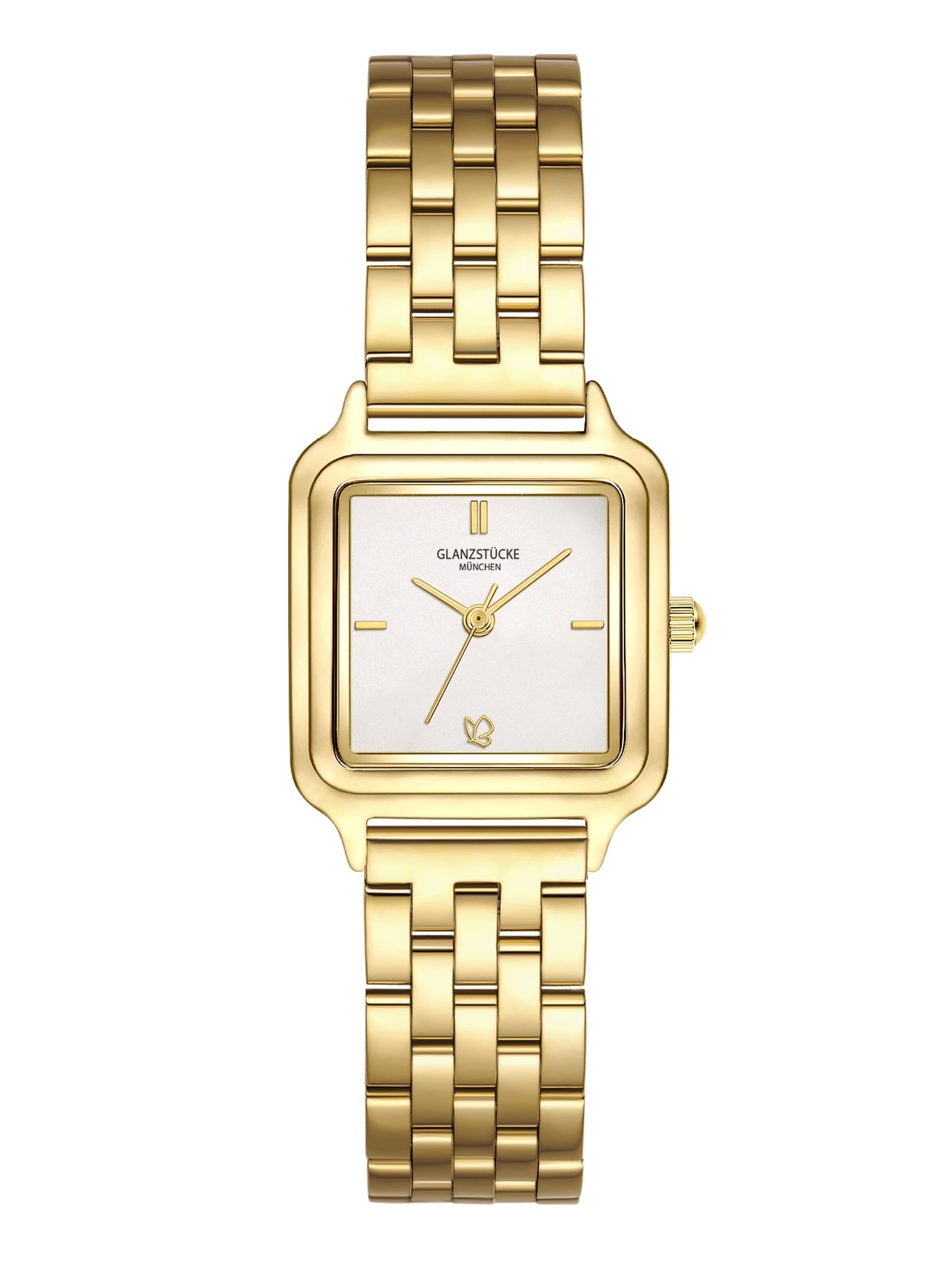 Glanzstücke München - Reloj analógico en oro: frente