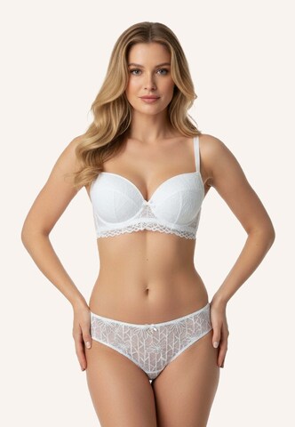 LingaDore - Push-up Conjuntos de ropa interior en blanco: frente
