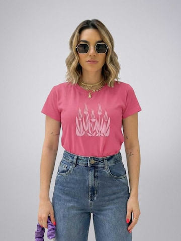 LEAFLETIC Shirt 'Leafletic Women’s T-Shirt' in Roze