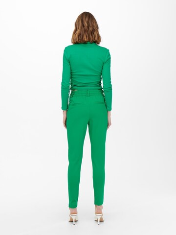 ONLY Slim fit Pleat-Front Pants 'Portrash' in Green