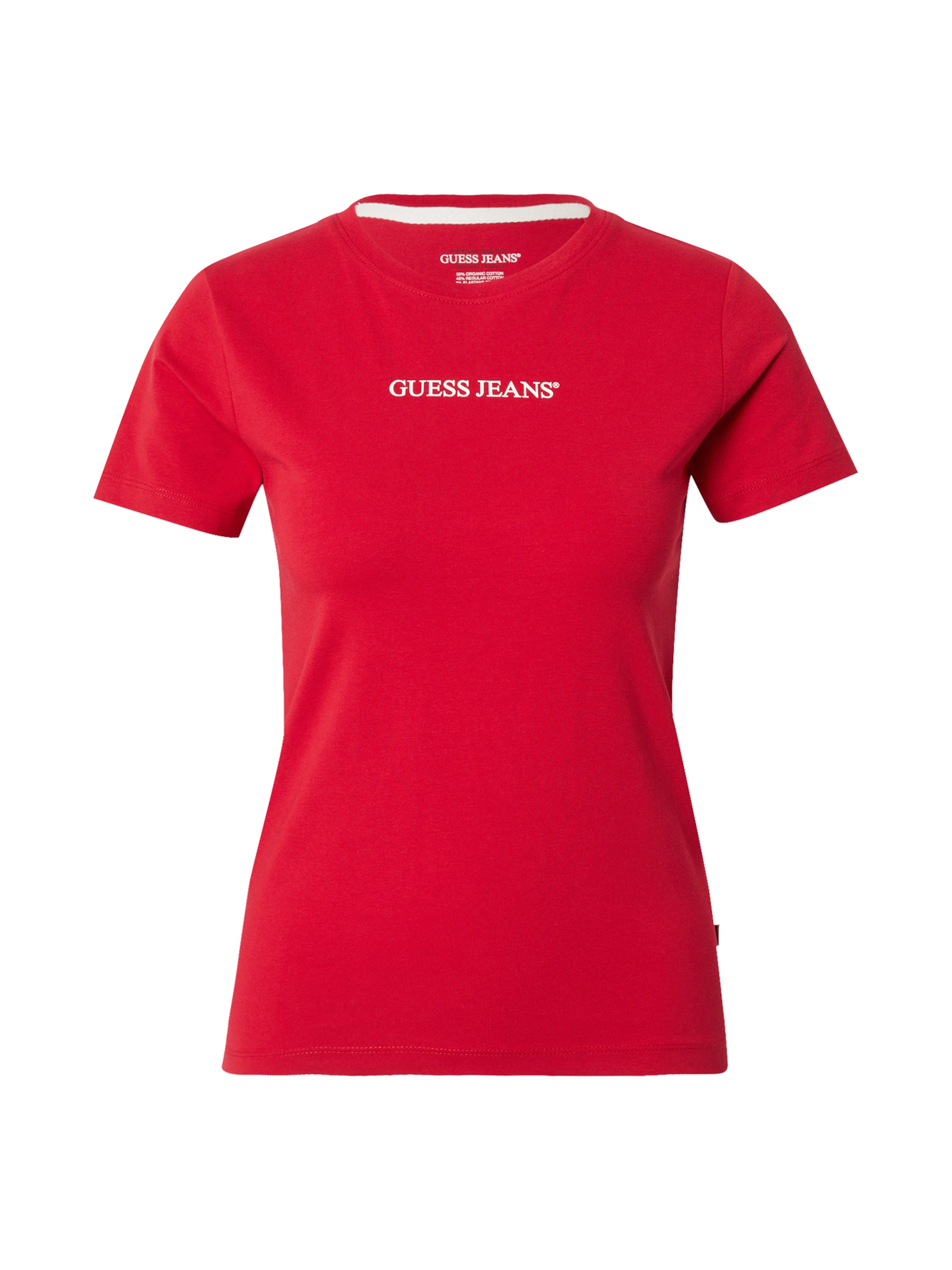 Tricou de la GUESS JEANS pe roșu: față