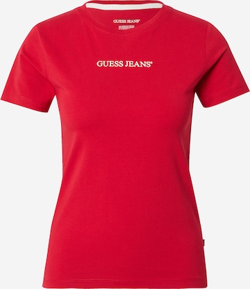T-shirt GUESS JEANS en rouge : devant