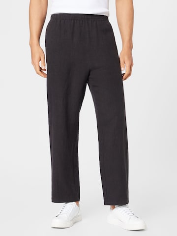 Loosefit Pantalon 'Seth' WEEKDAY en noir : devant
