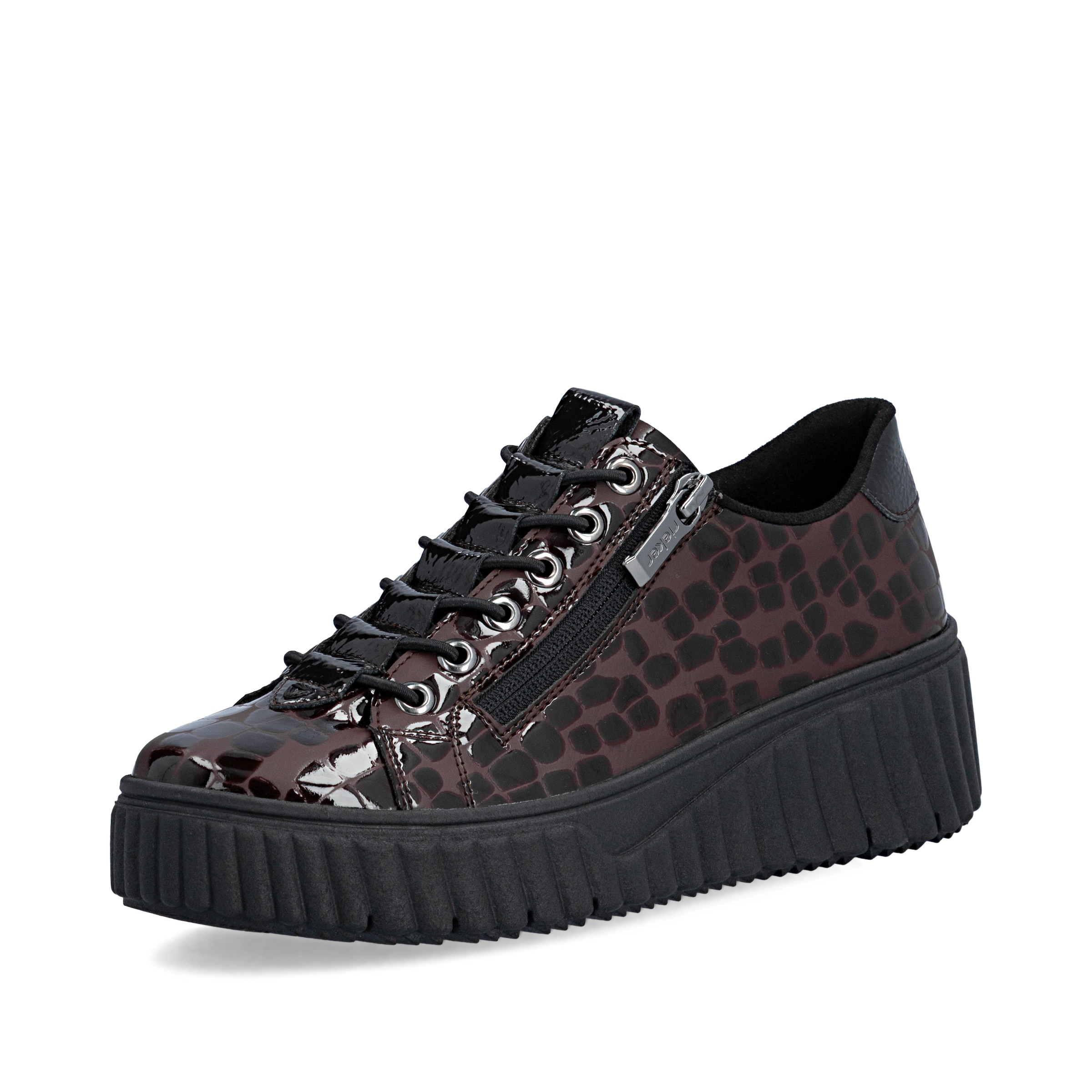 Baskets basses Rieker en marron : devant