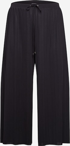 ABOUT YOU Curvy Wide leg Trousers 'Caren' in Black: front