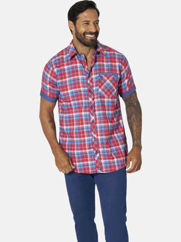 Jan Vanderstorm Comfort fit Button Up Shirt 'Haaker' in Red