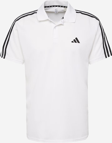 balta ADIDAS PERFORMANCE Sportiniai marškinėliai 'Train Essentials Piqué 3-Stripes': priekis