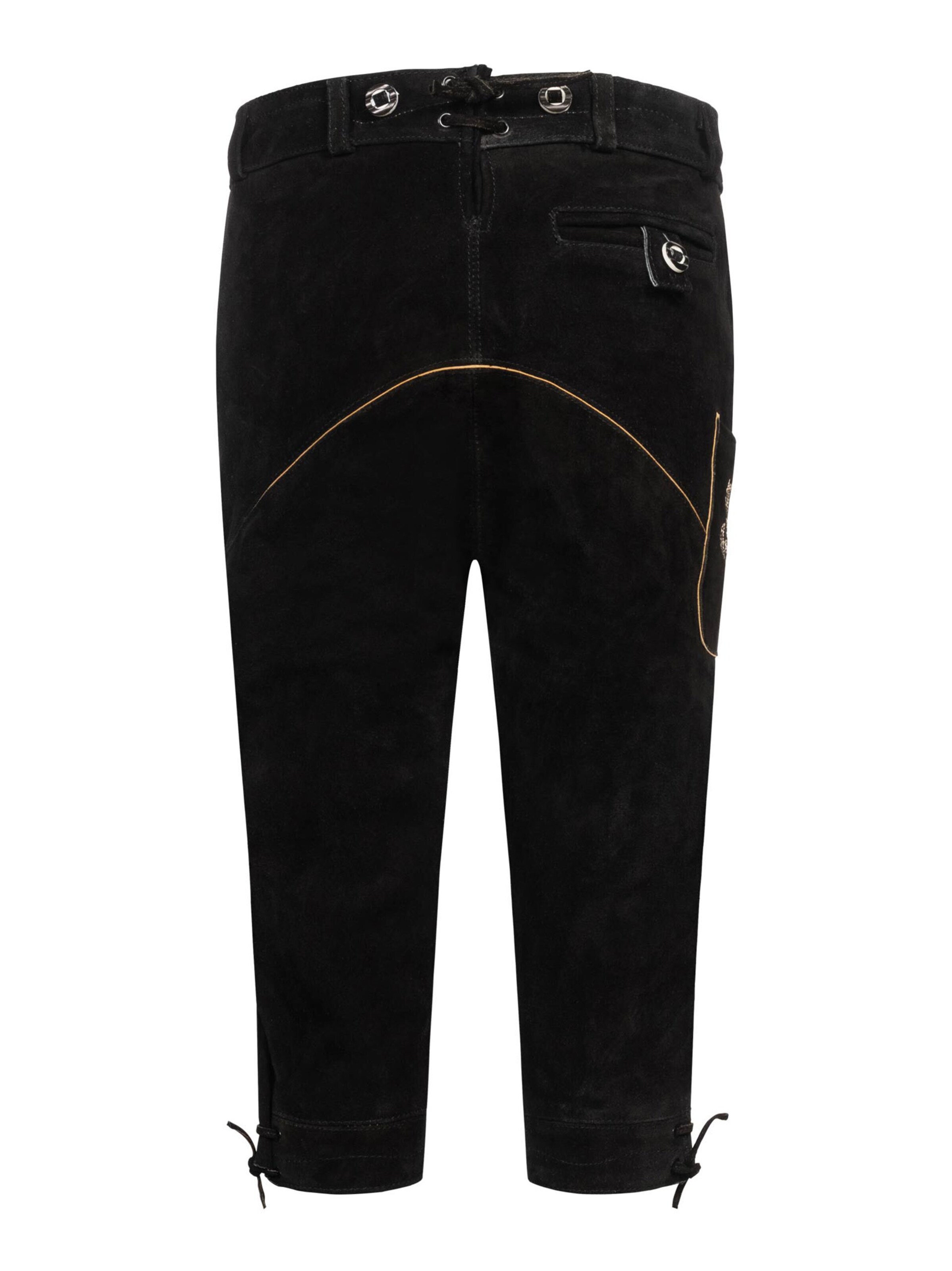 Alessandro Salvarini Regular Trachtenhose in Schwarz