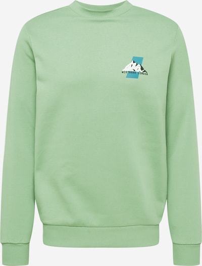 WESTMARK LONDON Sweat-shirt 'WINTER' en turquoise / vert clair / noir / blanc, Vue avec produit