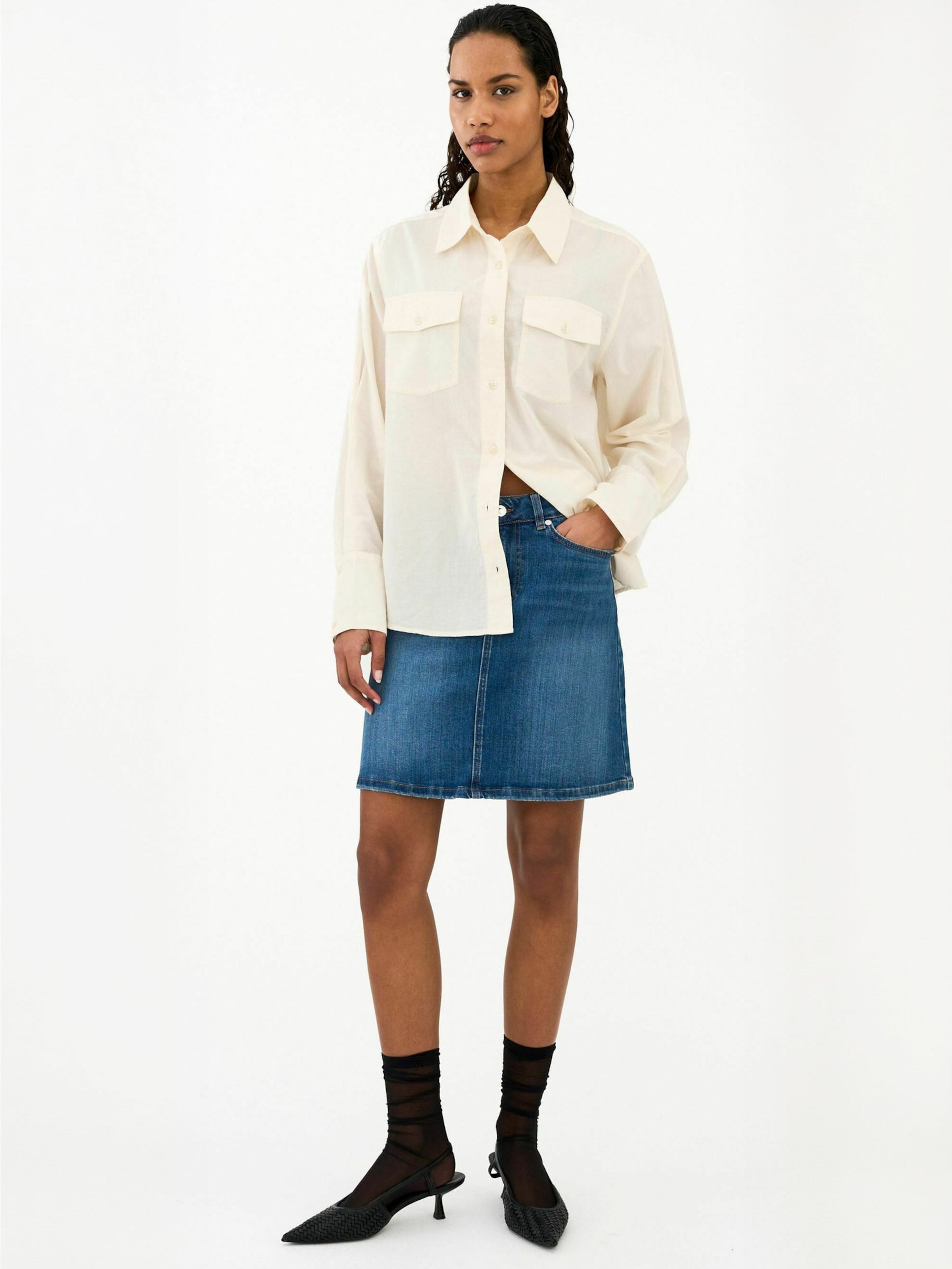 Ivy Copenhagen Rok ' IVY-Angie ' in Blauw: voorkant