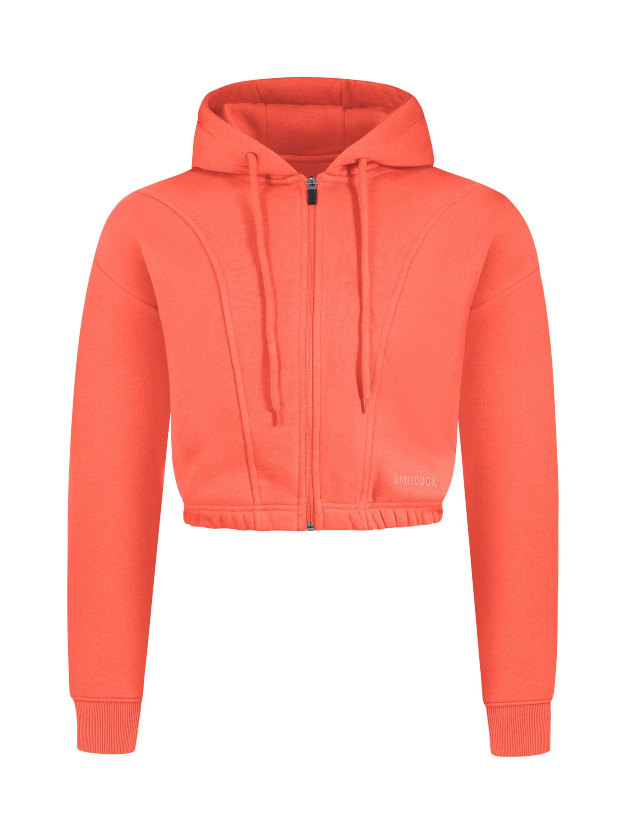 Smilodox Sweatvest 'Elma' in Oranje: voorkant