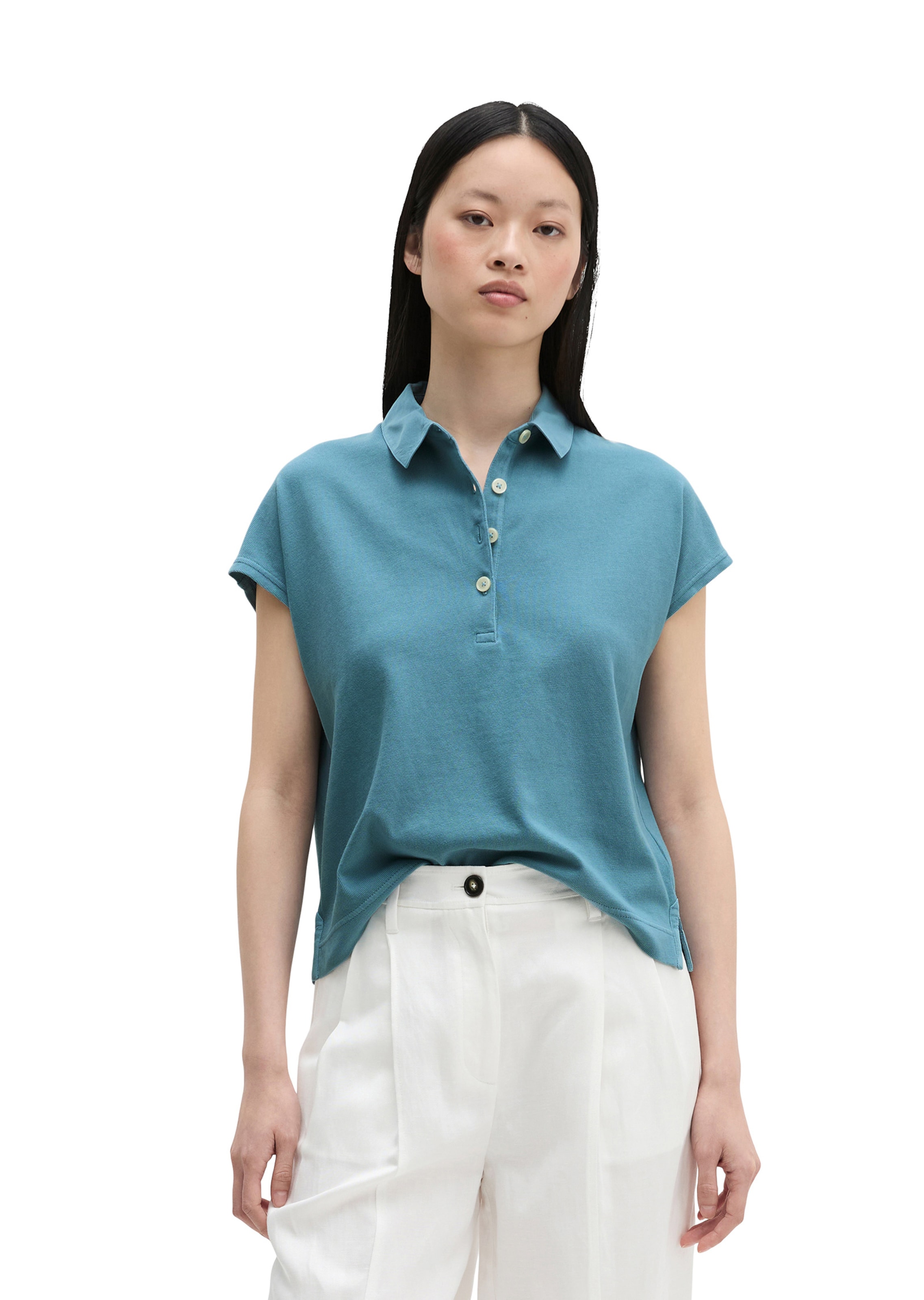 Marc O'Polo Shirt in Blauw: voorkant