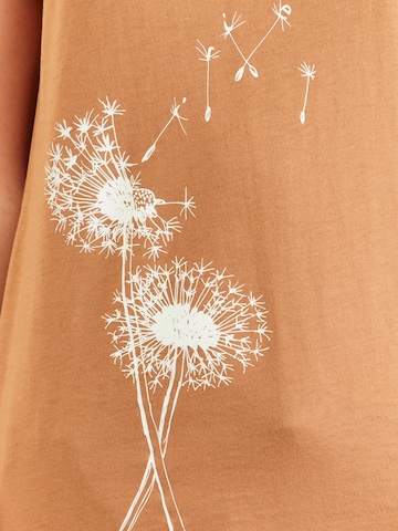 Iriedaily - Camiseta 'Pusteblume' en marrón