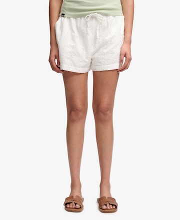 Loosefit Pantalon Superdry & Co en blanc : devant