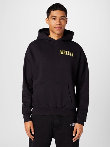 AMPLIFIED - Sudadera 'NIRVANA' en negro: frente