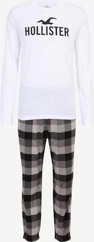 HOLLISTER Hosszú pizsama - szürke: elől