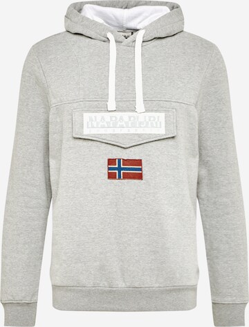 NAPAPIJRI Sweatshirt 'Burgee Win' in Grau: predná strana