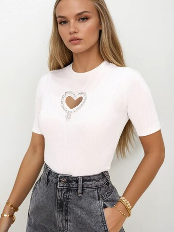 T-shirt Trend Alaçatı Stili en blanc