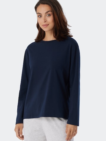 SCHIESSER Pajama Shirt in Blue: front