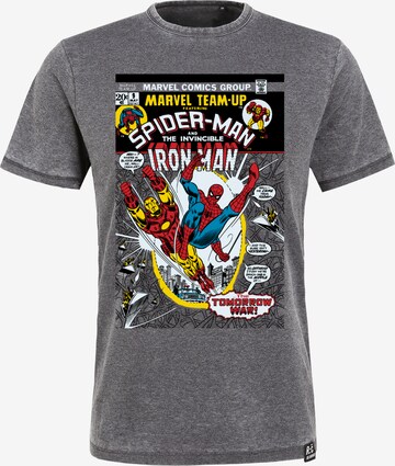 Recovered Shirt 'Marvel Team Up' in Grey: front