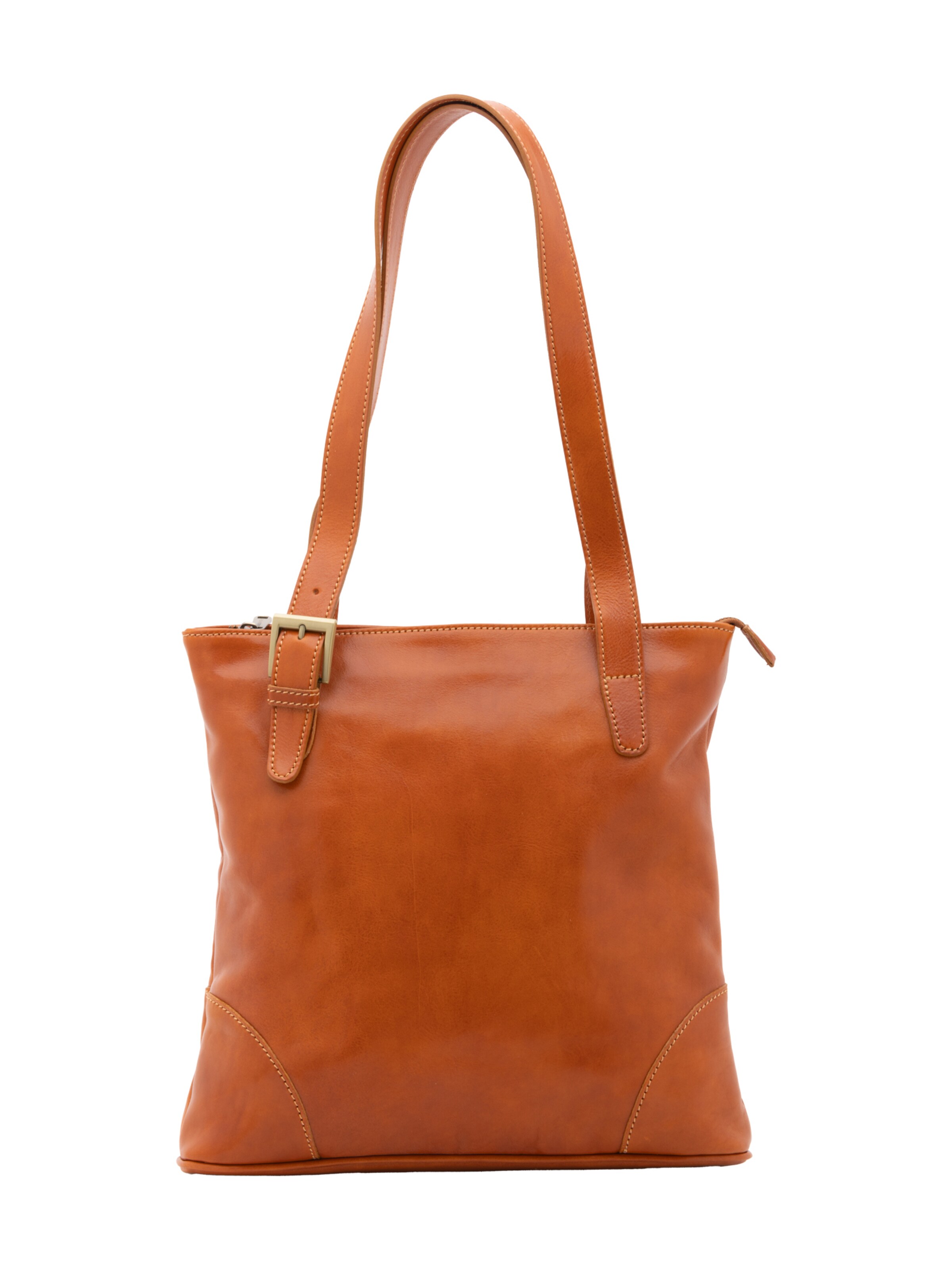 Borsa a spalla 'Borsa a Spalla Donna Pelle Vacchetta - Chiusura Zip' di I Fratelli in beige: frontale