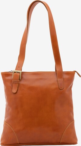 Borsa a spalla 'Borsa a Spalla Donna Pelle Vacchetta - Chiusura Zip' di I Fratelli in beige: frontale
